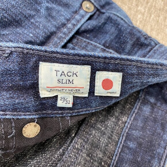 Levi's Made Crafted Tack Slim Denim Jeans Men's 29 x 32 Blue Japanese Fabric - Picture 6 of 16